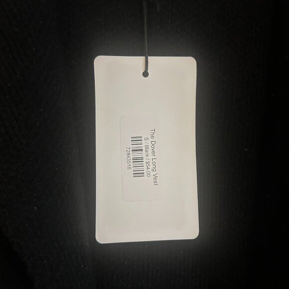 Love Tree “The Double Over” Long Knit Vest – Black – Size Small (NWT) - Picture 3 of 4